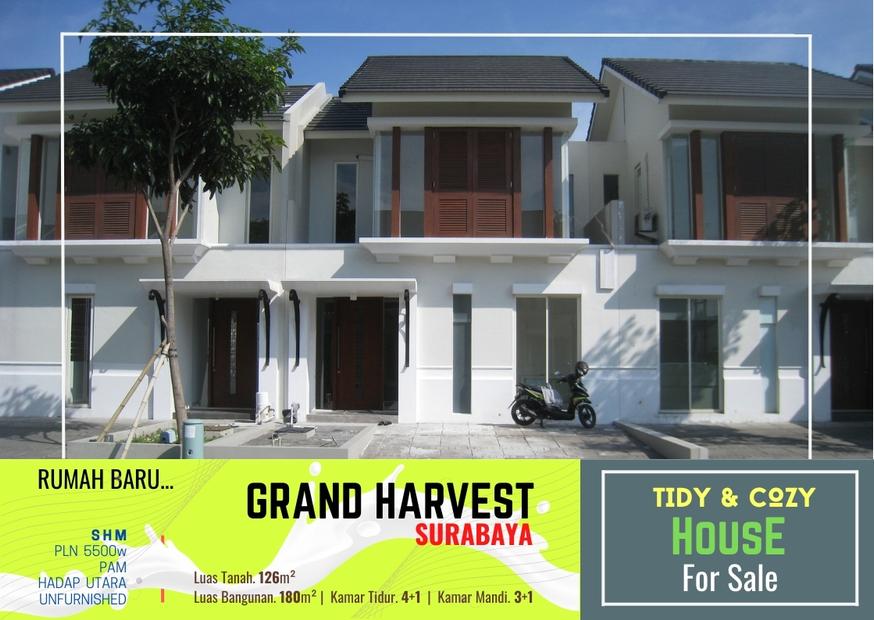 Rumah Baru Gress Full Renov, Grand Harvest Belvoir, Wiyung, Surabaya.